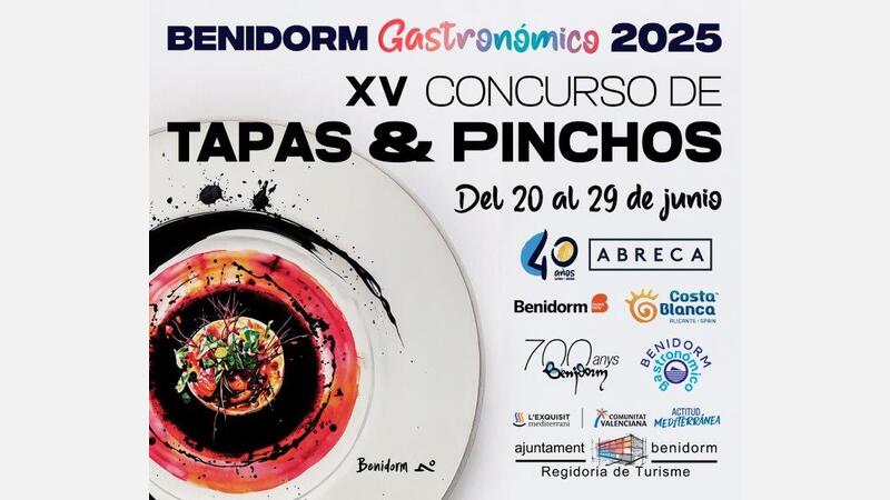 Cartel XV Concurso de Tapas y Pinchos de Benidorm 2025